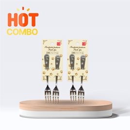 Combo siêu tiết kiệm 2 set Nĩa inox 12.5cm 2 cái
