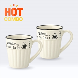 Combo siêu tiết kiệm 2 Ly gốm Living 400ml có quai