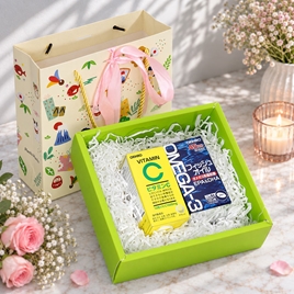 Giftset 20/10: TPBVSK: Viên uống dầu cá Orihiro 180 viên và  TPBVSK: Viên uống Orihiro vitamin C (300 viên)
