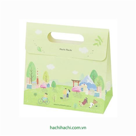 Túi giấy có nắp Hachi Hachi 16x16x8cm 