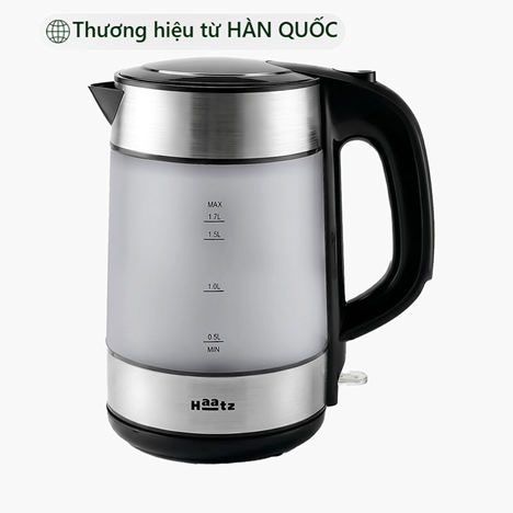 Ấm đun nước (Bình siêu tốc kính mờ) Haatz 1.7L HMT17