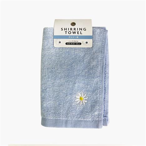 Khăn mặt cotton Shirring Towel mềm mịn thấm hút tốt mẫu hoa cúc 30x30cm