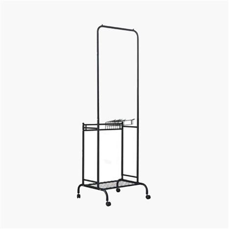 Sào phơi đồ thông minh 2 tầng có bánh xe đẩy (Đen)