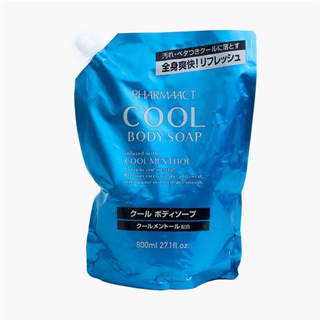 Sữa tắm nam Nhật Bản Pharmaact cool body soap refill type 800ml