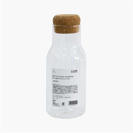 Bình thủy tinh 700ml nắp gỗ bần