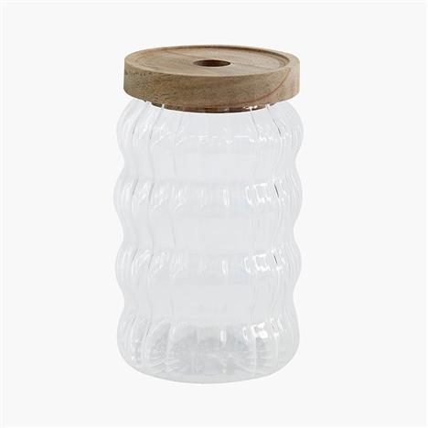 Hũ thủy tinh 700ml nắp gỗ