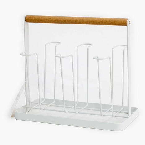 Giá úp ly 6 nhánh có quai xách gỗ 22.6x11.5cm