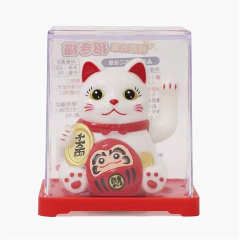 Mèo vẫy tay trang trí & Daruma may mắn Solar năng lượng mặt trời