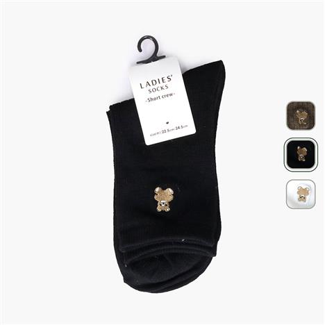 Vớ nữ cổ cao hình gấu 22.5-24.5cm (Nhiều mẫu)-Giao mẫu ngẫu nhiên