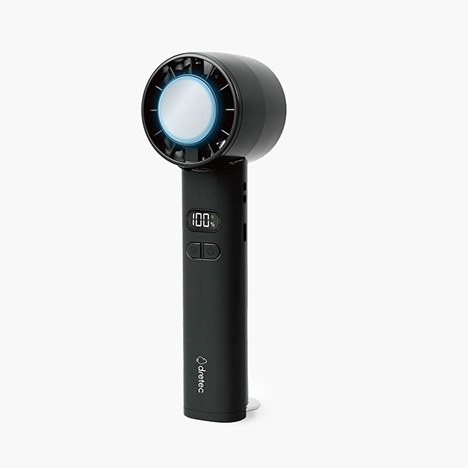 Quạt cầm tay mini kèm tấm chườm mát lạnh siêu tốc sạc USB Type C Dretec