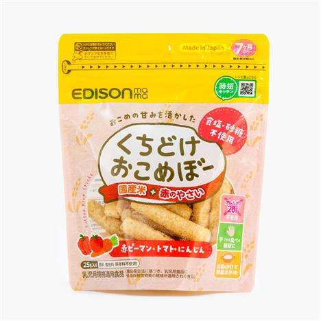Bánh gạo que ăn dặm Edisonmama vị rau củ đỏ 25g