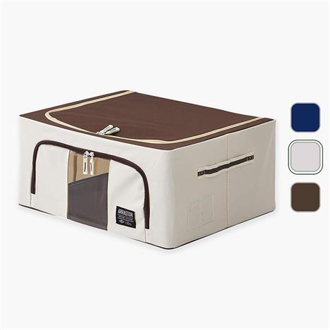 Hộp đựng quần áo gấp gọn 50x40cm Có cửa sổ (Nhiều mẫu)-Giao mẫu ngẫu nhiên