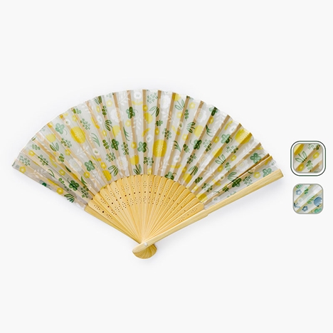 Quạt xếp 21cm hoa nhỏ Bắc Âu (Nhiều mẫu)-Giao mẫu ngẫu nhiên