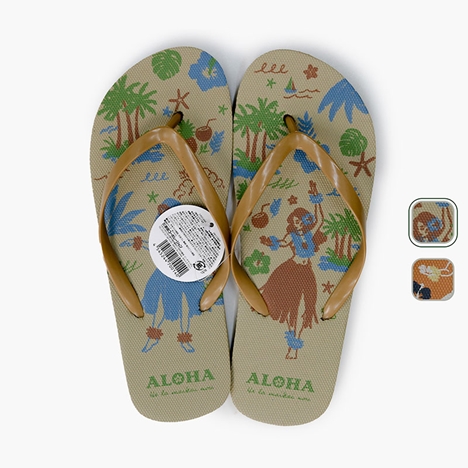 Dép tông, Dép kẹp xỏ ngón họa tiết Aloha 24cm (Nhiều mẫu)-Giao mẫu ngẫu nhiên