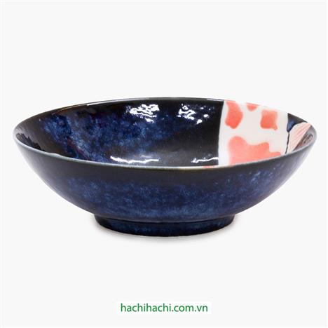 Tô sứ Nhật Bản, tô đại, bát ô tô, bát tô canh, bát ăn mì 21.5cm (Cá Koi), dùng được lò vi sóng