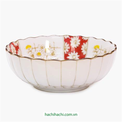 Tô sứ Nhật Bản 14cm (Hoa cúc), dùng được lò vi sóng