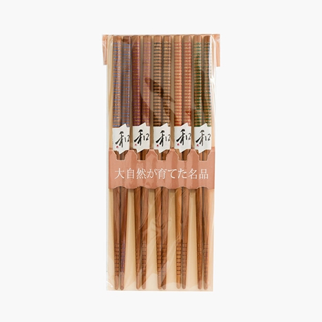 Đũa gỗ thiên nhiên đầu nhọn chống trượt Nagomi 22.5cm (5 đôi)