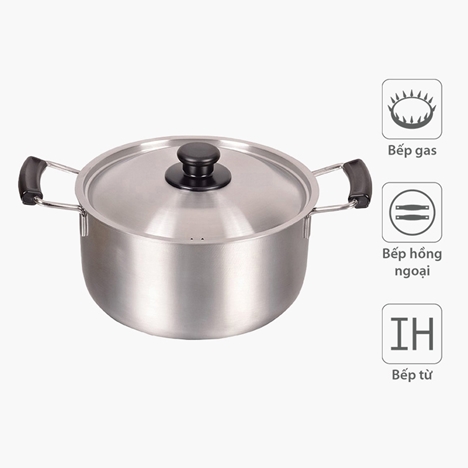 Nồi inox Pearl Metal 22cm kèm nắp 