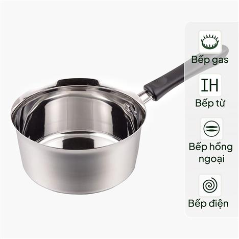 Quánh inox Pearl Metal 18cm, dùng được bếp từ