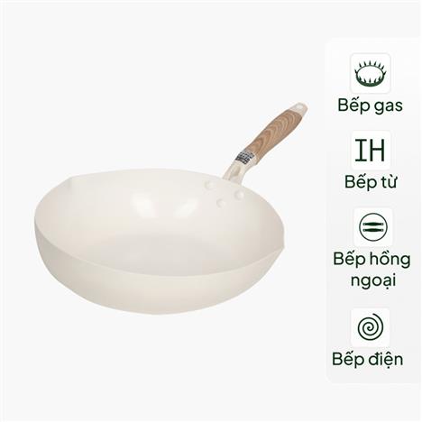 Chảo chống dính Ceramic Pearl Metal 20cm, không chứa PFOA, PTFE, dùng được bếp từ