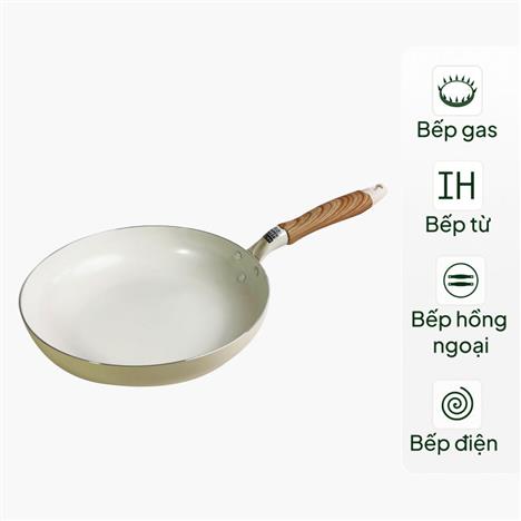 Chảo chống dính Ceramic Pearl Metal 20cm, không chứa PFOA, PTFE, dùng được bếp từ