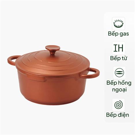Nồi chống dính Ceramic Pearl Metal 24cm, dùng được bếp từ