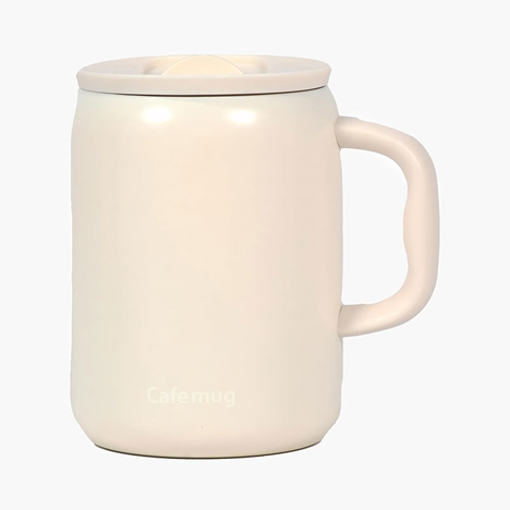 Ly inox giữ nhiệt Pearl Metal phủ gốm Ceramic cao cấp Café Mug 430ml (Màu Ivory)