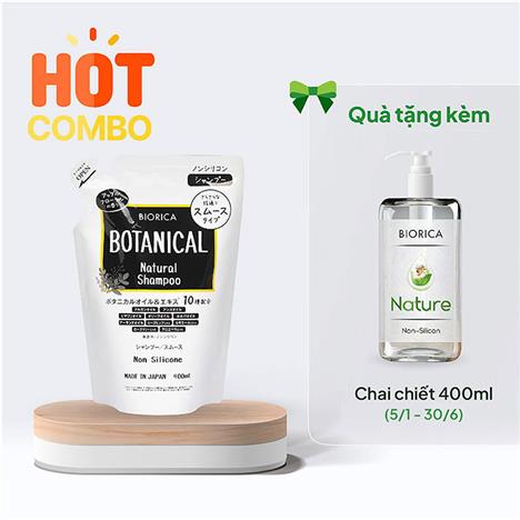 Dầu gội Nhật Bản thảo mộc Botanical Biorica non silicon 400ml