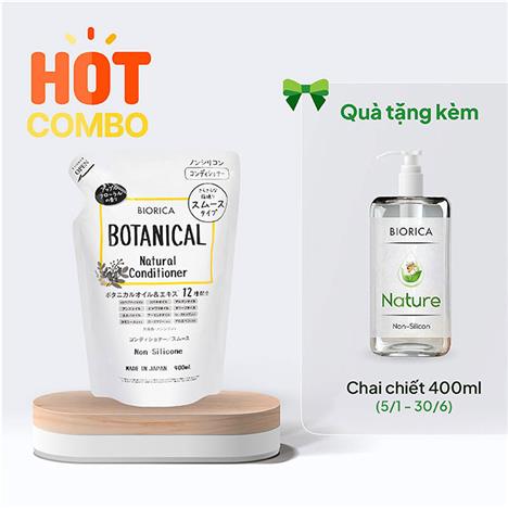 Dầu xả thảo mộc Nhật Bản Botanical Biorica non silicon 400ml