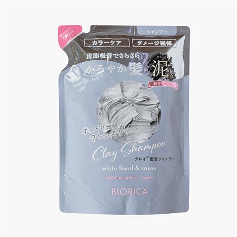 Dầu gội Nhật Bản đất sét Biorica Clay Shampoo 360ml, sạch bã nhờn, phục hồi hư tổn