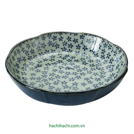 Đĩa sứ Nhật Bản 16cm, đĩa gốm sứ nông lòng, cạn lòng, dùng được lò vi sóng