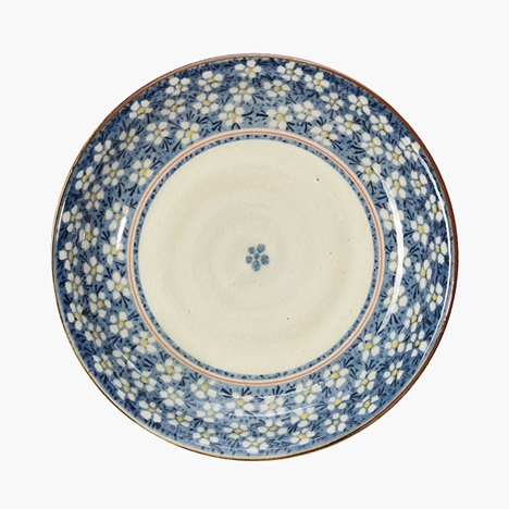 Đĩa gốm Nhật Bản 16.5cm, đĩa gốm sứ nông lòng, cạn lòng, dùng được lò vi sóng