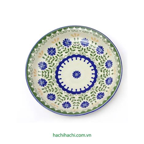 Đĩa gốm Nhật Bản 16.5cm, đĩa gốm sứ nông lòng, cạn lòng, dùng được lò vi sóng