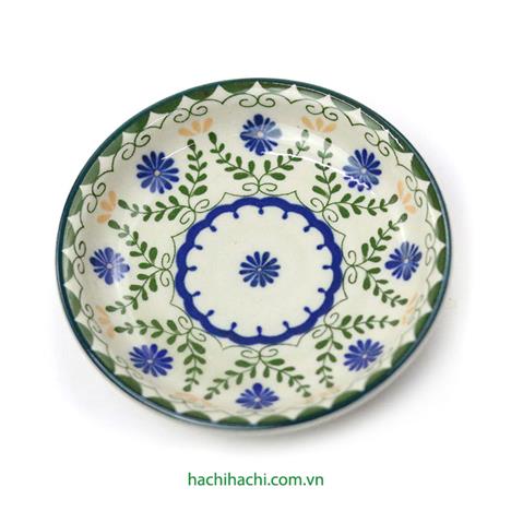 Đĩa gốm Nhật Bản 11cm, đĩa gốm sứ nông lòng, cạn lòng, dùng được lò vi sóng