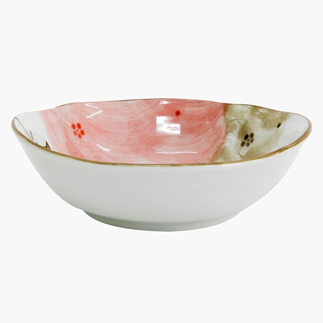 Tô sứ Nhật Bản 14x13.5cm, dùng được lò vi sóng (Cú mèo may mắn)