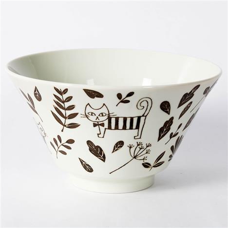 Tô sứ Nhật Bản, tô đại, bát ô tô, bát tô canh, bát ăn mì 16.8cm (Thế giới mèo), dùng được lò vi sóng