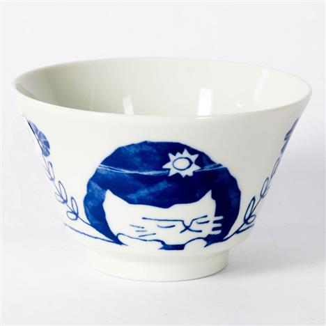 Chén bát sứ Nhật Bản, chén bát ăn cơm 11.4cm (Thế giới mèo), dùng được lò vi sóng