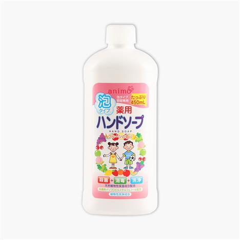 Dung dịch rửa tay, nước rửa tay tạo bọt Nhật Bản kháng khuẩn Animo 450ml Hương trái cây