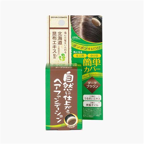 Phấn nhuộm tóc phủ bạc tạm thời Nhật Bản tảo Rishiri dưỡng chất thiên nhiên Brain Cosmos 5g (Nâu sẫm)