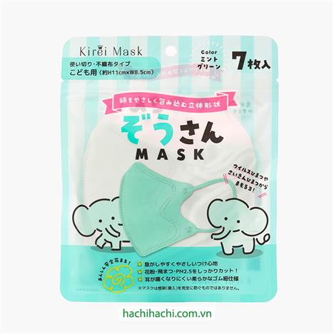 Khẩu trang cho bé 3D chống bụi mịn PM2.5, vi khuẩn, virus 99% SunCloud (7 cái - Xanh Mint)