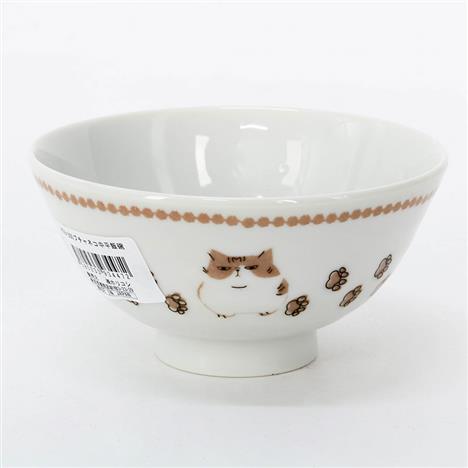Chén bát sứ Nhật Bản, chén bát ăn cơm 11cm (Mèo vàng), dùng được lò vi sóng