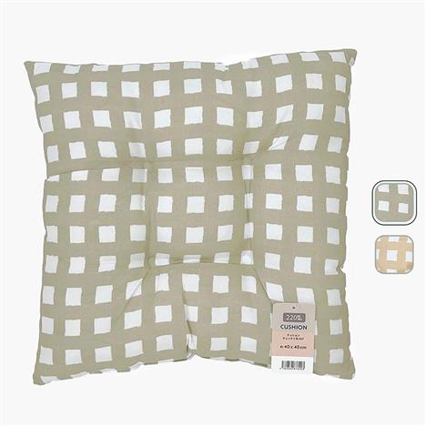 Gối đệm 40x40cm Sọc ca rô (Nhiều mẫu)-Giao mẫu ngẫu nhiên