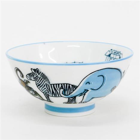 Chén bát sứ Nhật Bản, chén bát ăn cơm 11cm (Safari xanh), dùng được lò vi sóng