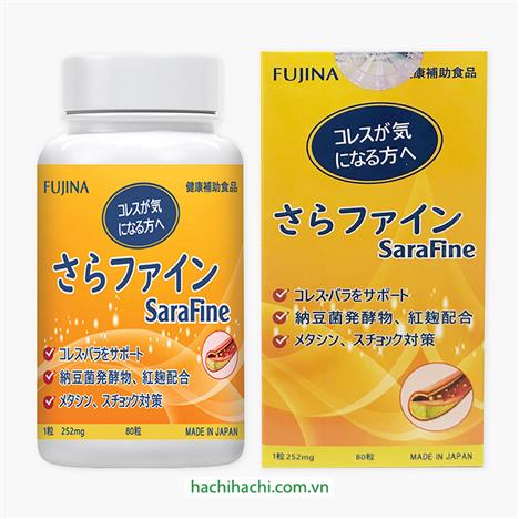TPBVSK: Viên uống Sarafine Nhật Bản 80 viên, hỗ trợ giảm cholesterol, nguy cơ xơ vữa mạch máu