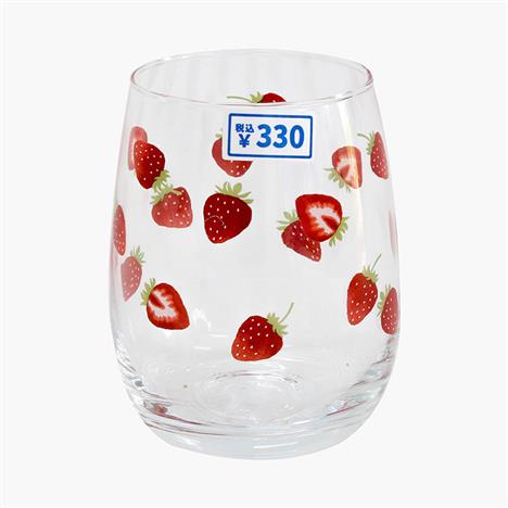 Ly thủy tinh 400ml, Cốc thủy tinh (Hình dâu tây)