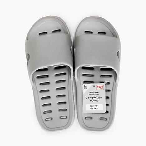 Dép đi trong nhà, nhà tắm, văn phòng đúc nguyên khối EVA có lỗ thoát nước size M 25.5cm 