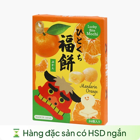 Bánh mochi Nhật Bản Lucky Bite vị quýt Nhật 288g (24 cái)