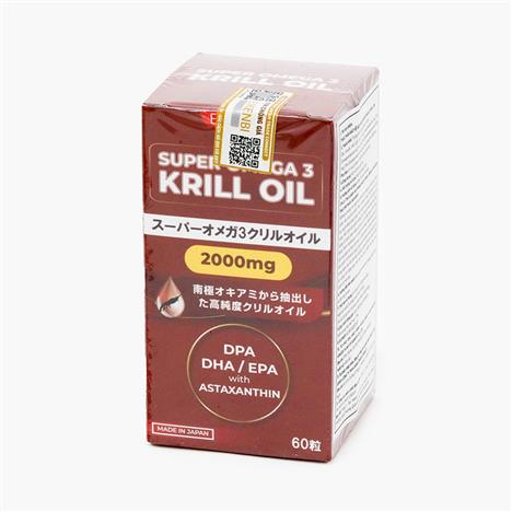 TPBVSK: Viên uống dầu nhuyễn thể Super omega 3 krill oil Eikenbi 60 viên, hỗ trợ chống oxy hoá