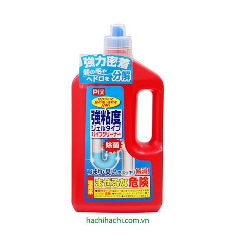 Gel thông tắc cống, thông đường ống Nhật Bản Lion Pix 800g, phân giải tóc, cặn bẩn, kháng khuẩn