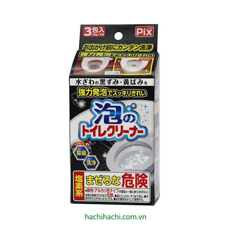 Chất tẩy rửa bồn cầu Lion (40gx3 gói) Chống khuẩn (Dạng tạo bọt)